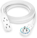 Maximm Cable 12 Ft 360° Rotating Flat Plug Extension Cord, 16/3 AWG Multi 3 by MaximmCable