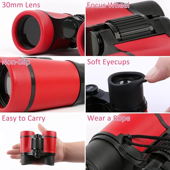 Scotamalone Kids Binoculars Shock Proof Toy Binoculars Set - Image 2