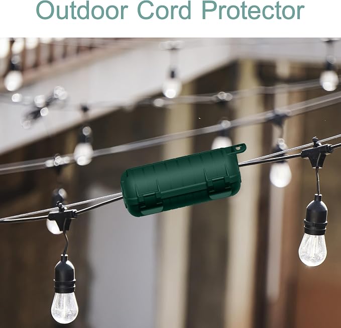 Extension Cord Cover Outdoor, 4 Pack IP54 Water-Resistant Power Cord Protector - Image 2