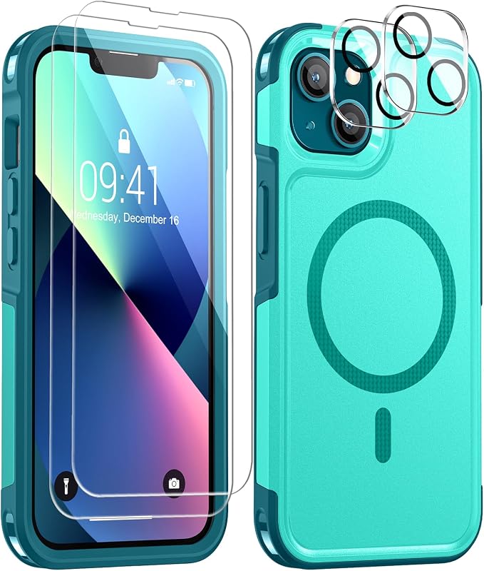 Lanhiem Magnetic for iPhone 13 Case, 2 Pack 10 FT Military Grade Drop by LanhiemHome