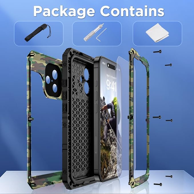 Mitywah Waterproof Case for iPhone 16 Plus, Shockproof Heavy Duty Case - Image 6