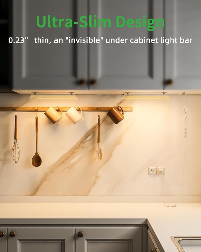 Plug-in Under Cabinet Lighting, Dimmable Under Counter Lights - Image 2