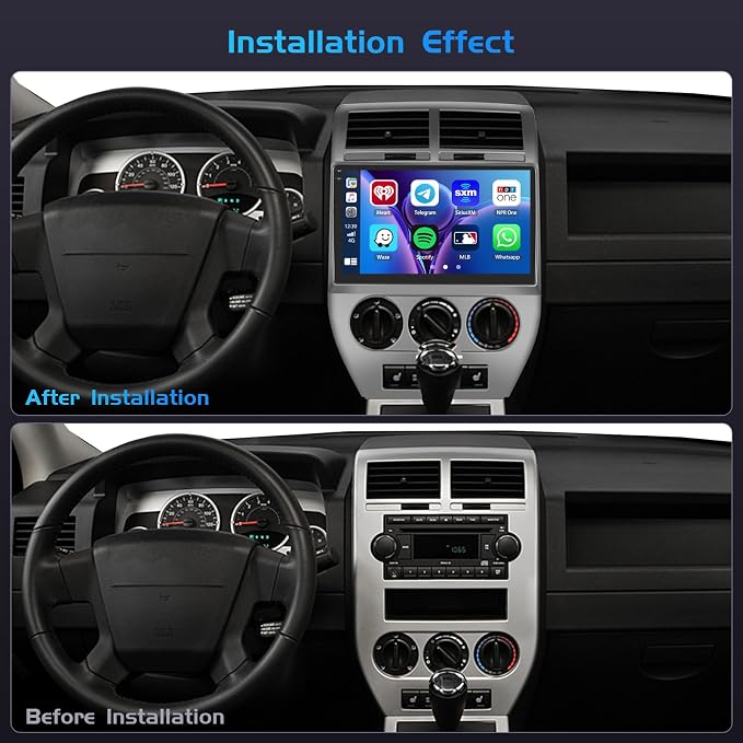 Inefala 4+128G Radio for Jeep Compass Patriot 2007 2008 2009 Android 15 CarPlay - Image 2