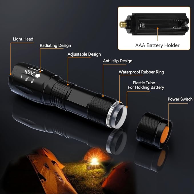 BESTSUN LED Flashlight 2 Pack, High Lumens Small Tactical Flashlights - Image 4