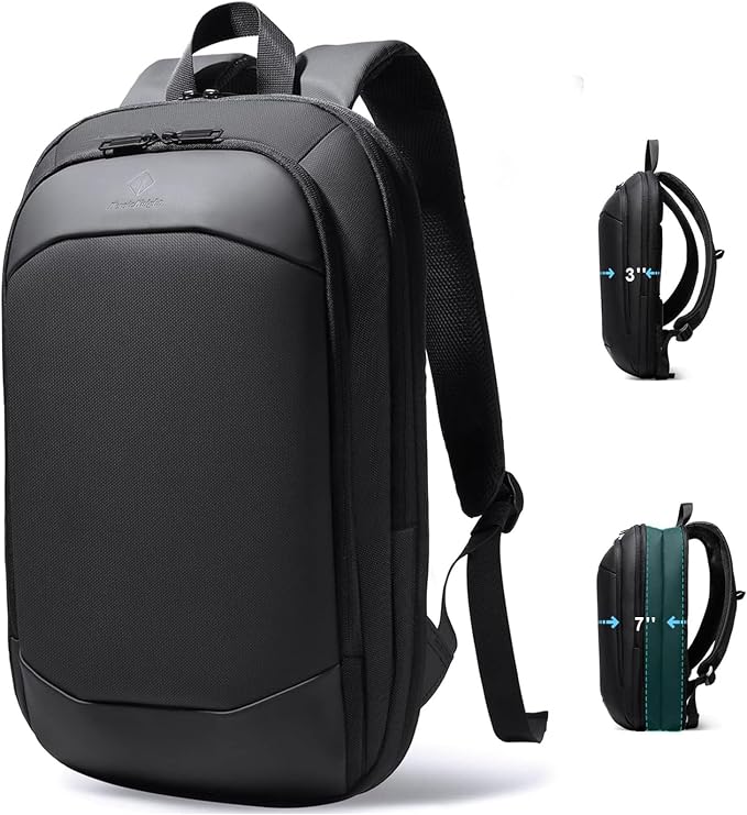 hk Business Backpack for Men 15.6 Inch, Slim & Expandable Waterproof Travel by hkbag