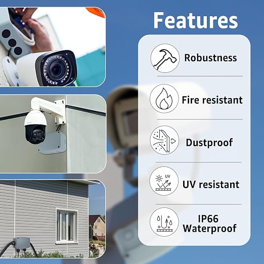 SuperInk PVC/ABS Plastic Dustproof Waterproof IP66 Electrical Junction Box 4.9 - Image 3
