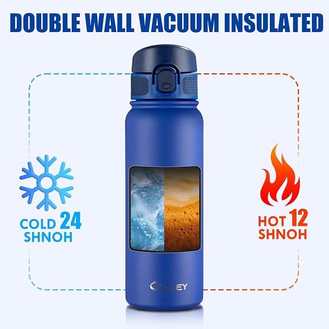 OLDLEY 20 Oz Insulated Stainless Steel Water Bottle - Image 6