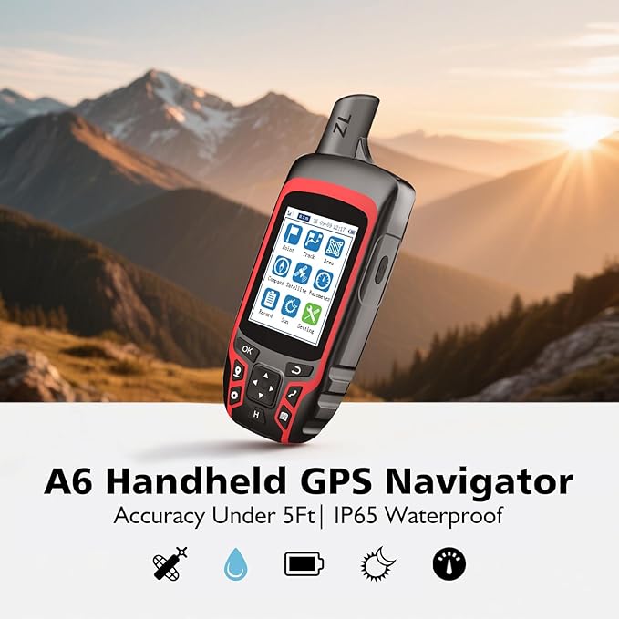 A6 Handheld GPS for Hiking, Rugged Waterproof GPS Navigator - Image 2