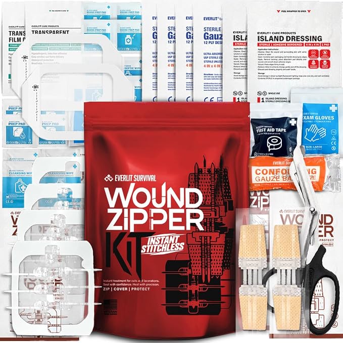 EVERLIT Wound Closure Kit | Surgical Zip-Stitch Devices by EVERLITSURVIVAL