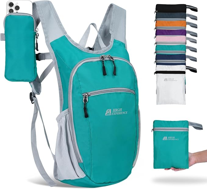 Hiking Backpack 10L/15L Small Daypack Lightweight Packable Travel Foldable by HIGHEXPERIENCE
