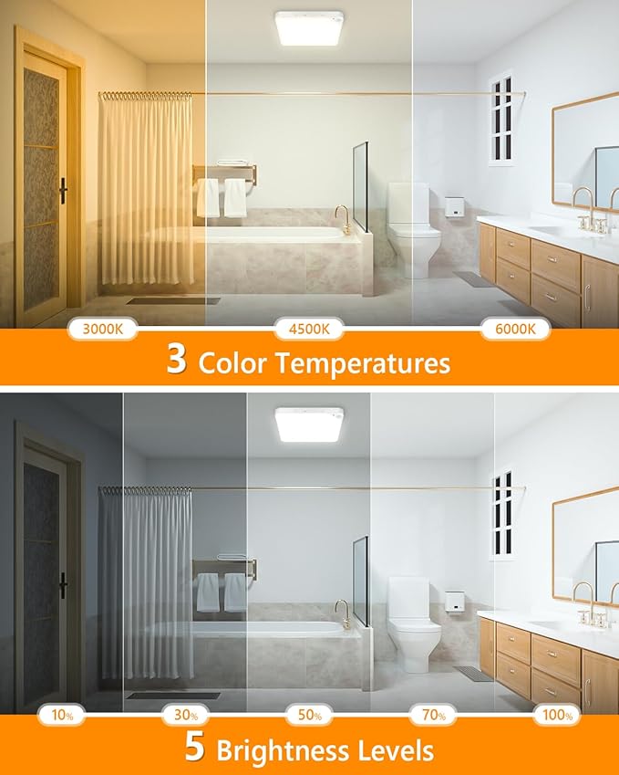Rechargeable 6W Motion Sensor Ceiling Light Indoor, Wireless Magnetic Stick on - Image 6