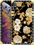 Compatible with iPhone Xs Max Case, Blooming Rose Golden Flower Luxury Golden by Unknown