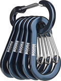 Booms Fishing CC1 Multi-Use Carabiner Clip, 6 Pack Small Caribeener Clips by BoomsFishing