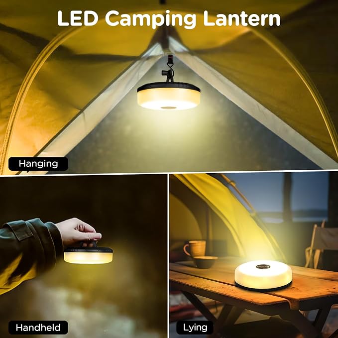 OGERY Camping String Lights, 4 in 1 Quick Storage 32.8FT Rechargeable Tent - Image 5
