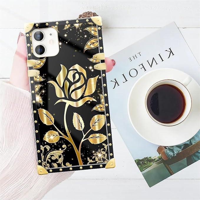 Compatible with iPhone 11 Case, Shine Gold Rose Luxury Golden Decoration - Image 7