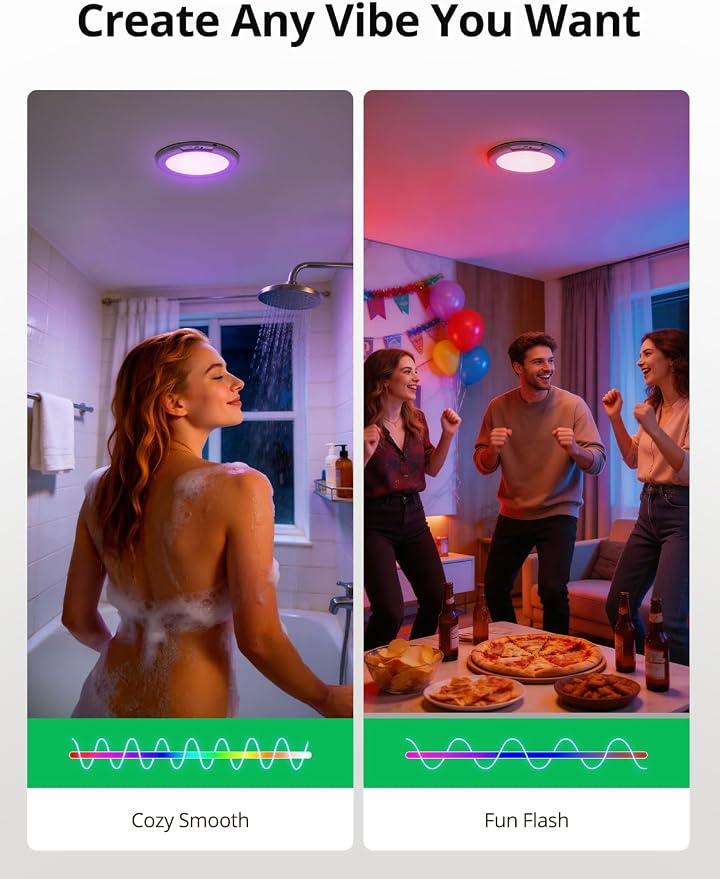 Bojim Rechargeable RGB Waterproof Shower Ceiling Light - Image 3