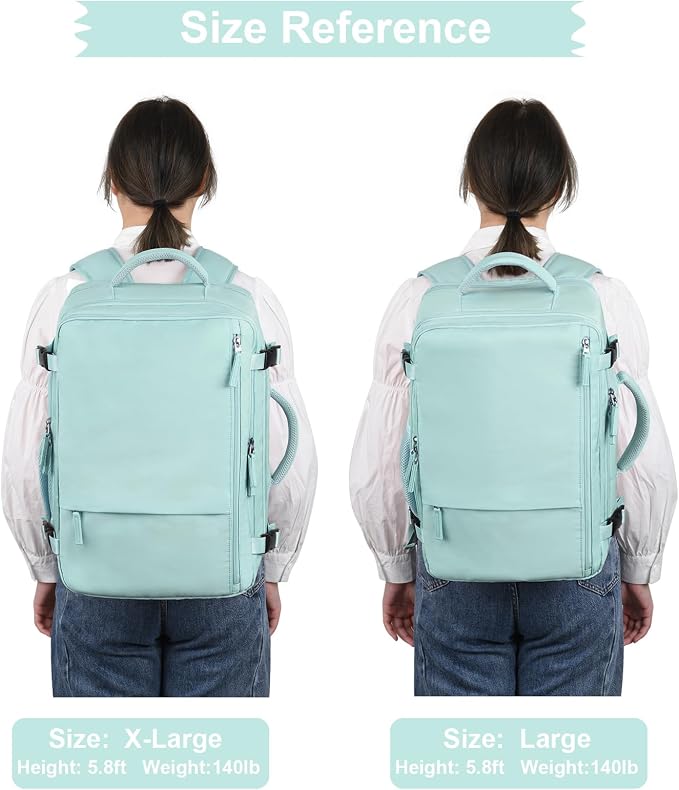 Hanples Large Travel Backpack for Women as Person Item Flight Approved - Image 9