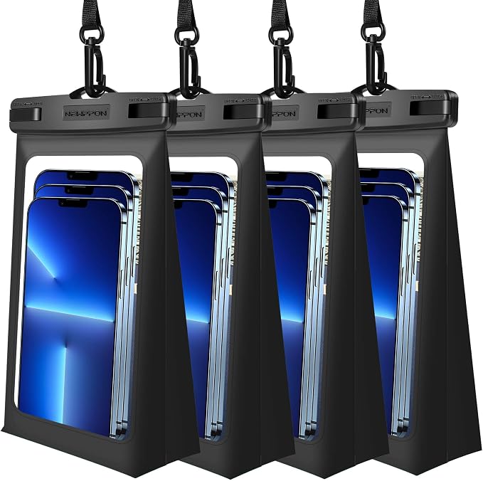 4 Pack Floating Waterproof Phone Pouch by Newppon