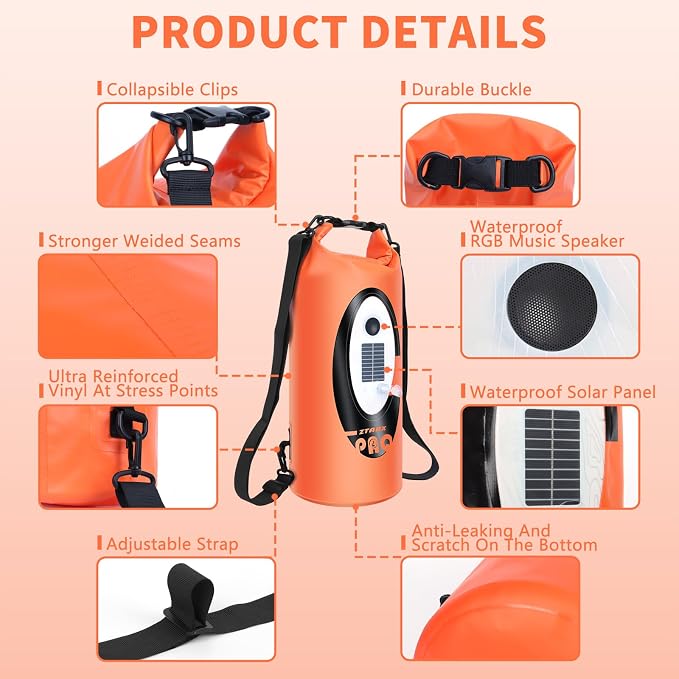 FELICON Solar/Battery Powered Multi-Functional Backpack - Image 9