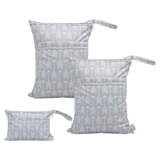 ALVABABY 3pcs Baby Cloth Diaper Wet/Dry Bags|Waterproof Reusable by ALVABABY