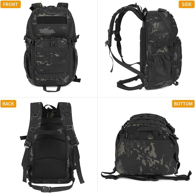 HUNTVP Tactical Backpack Military MOLLE Backpack Hunting Rucksack Gear Assault - Image 3