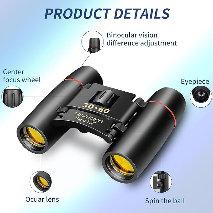 Compact Binoculars for Adults and Kids, HD Mini Portable Outdoor Binoculars - Image 7