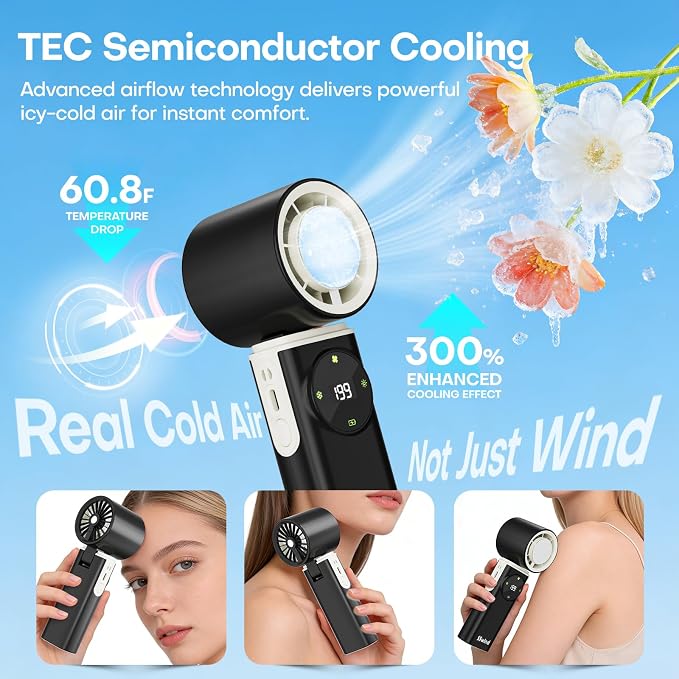 6000mAh Portable Handheld Fan - Image 2