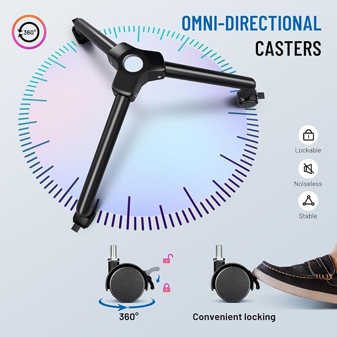 CAHAYA Projector Tripod Stand Adjustable: Height 29 to 65in Projector - Image 5