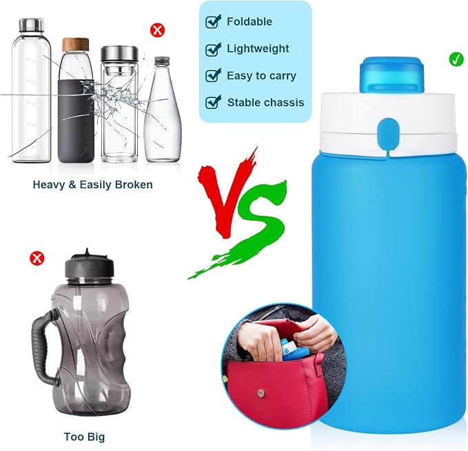 PLTCAT Collapsible Foldable BPA Free Reusable Lightweight Leak-Proof Travel - Image 3