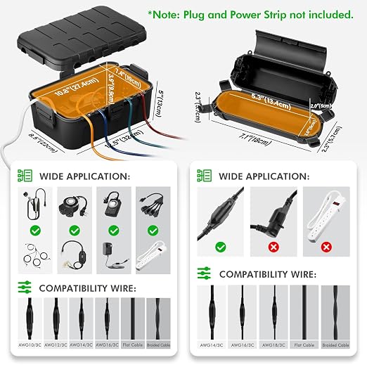 RESTMO 5-Piece Outdoor Waterproof Electrical Box Set – 12.5" x 8.5" x 5" Large - Image 2