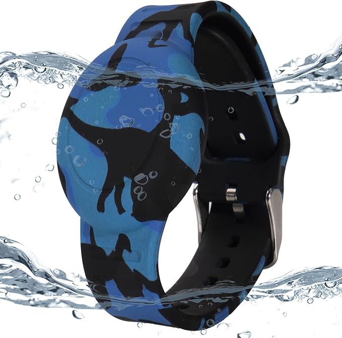 Waterproof AirTag Bracelet for Kids, Hidden Printed Wristband for Apple Air Tag by KAHADI