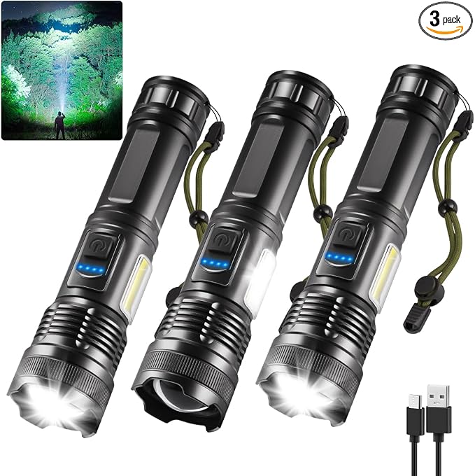 IkeeRuic 7Mode Flashlights High Lumens Rechargeable, LED Flashlight Rechargeable by IkeeRuic