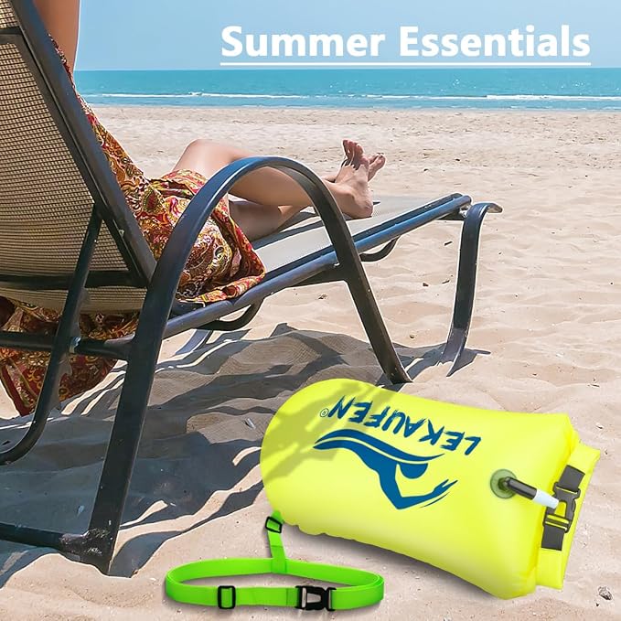 Swim Buoy for Open Water 2 Pack, 20L Swim Safety Float Waterproof Dry Bag for - Image 7