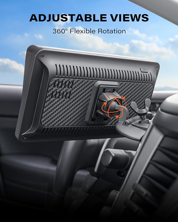 1Zero CD Slot Mount for CarPlay Screen, 360° Rotation Tool-Free Installation - Image 4