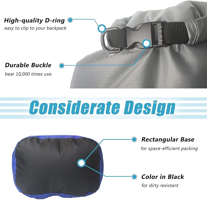 Frelaxy Dry Bag 3-Pack/5-Pack, Ultralight Dry Sack, Outdoor Bags Keep Gear Dry - Image 4