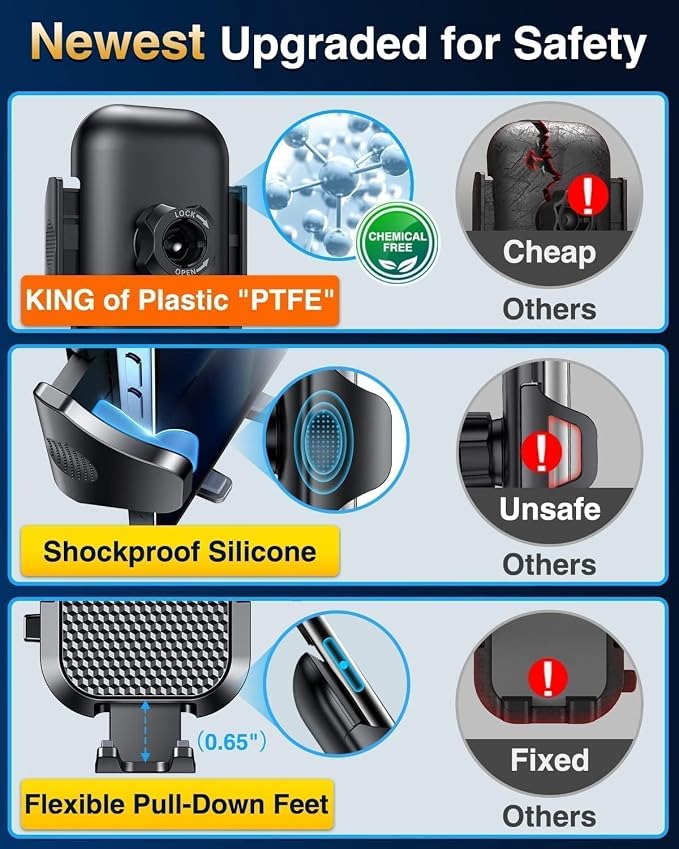 VANMASS Car Phone Holder Cell Phone Mount - Image 9