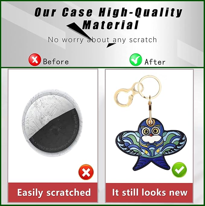 BORKUANA Leather Keychain Holder Case Compatible - Image 3