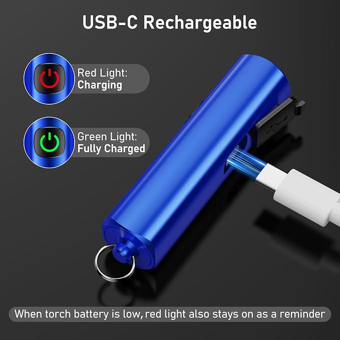 Blukar Rechargeable EDC Flashlight, Mini Keychain Flash Light - Image 6