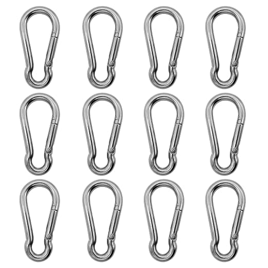 304 Stainless Steel Carabiners -2 inch Heavy Duty, Durable & Rust-Free Clips by Outmate