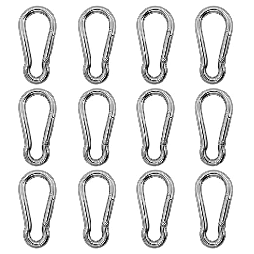 304 Stainless Steel Carabiners -1.57 inch Heavy Duty, Durable & Rust-Free Clips by Outmate