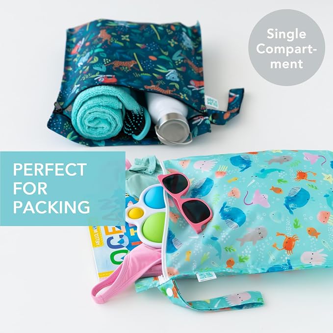 Bumkins - Waterproof Wet Bag - For Baby, Swim Suit, Cloth Diapers, Pump Parts - Image 2