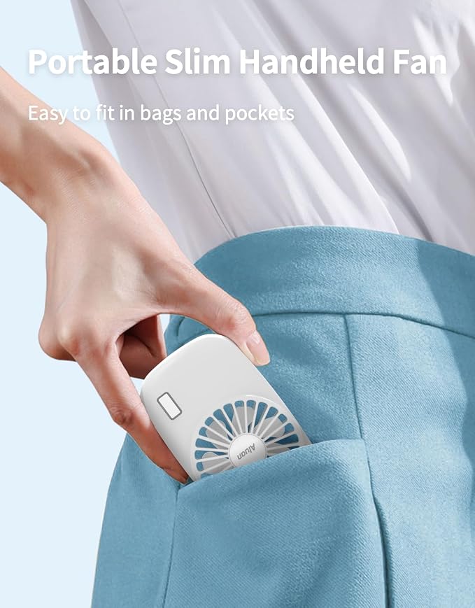 Aluan Handheld Fan Mini Fan Powerful Small Personal Portable Fan Speed - Image 6