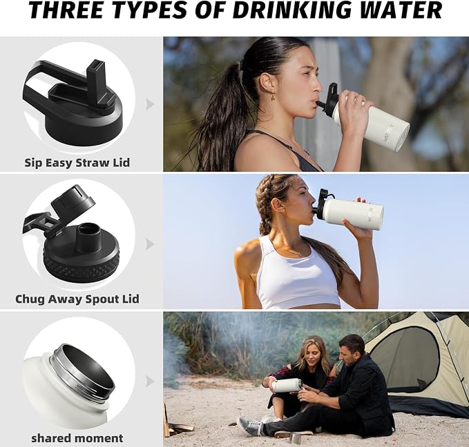 32oz Insulated Water Bottle, BPA Free&Leak Proof, Stainless Steel Water Flask - Image 3