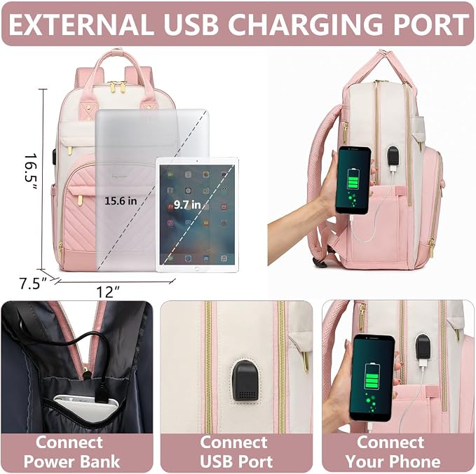 bagswan Laptop Backpack for Women Work - Image 4