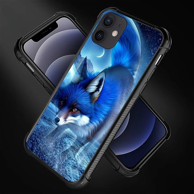 for iPhone 11 Case, Snowy Mountain Fox Lake Pattern Graphic Design Girl Boy - Image 3