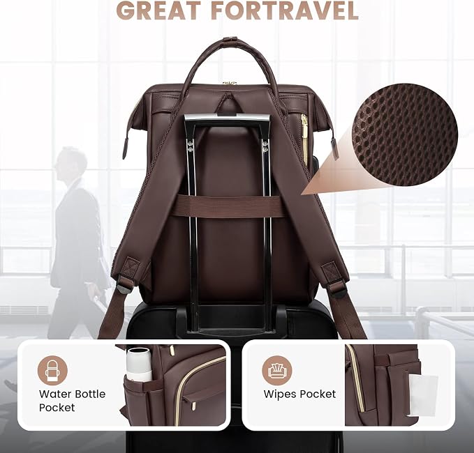 LOVEVOOK Leather Laptop Backpack - Image 5