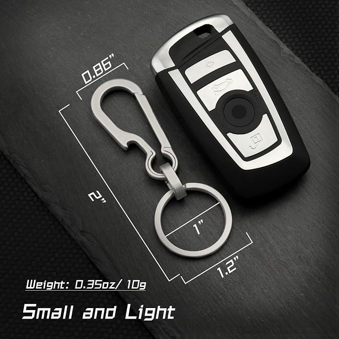 PJYTAC Key Chain Clip Titanium Carabiner Keychain Quick Release Carabiner - Image 3