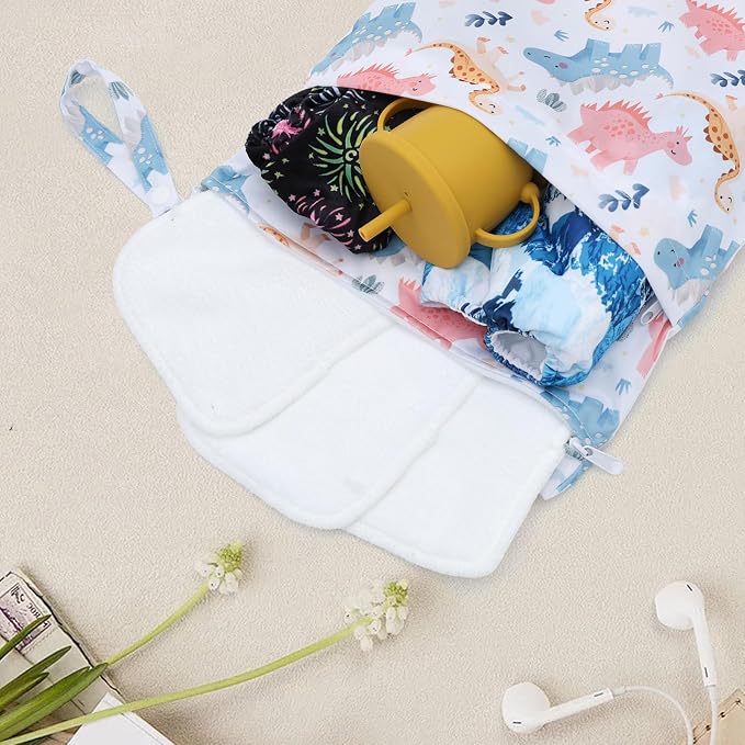 ALVA ALVABABY 2pcs Cloth Diaper Wet Dry Bags Waterproof Reusable - Image 6