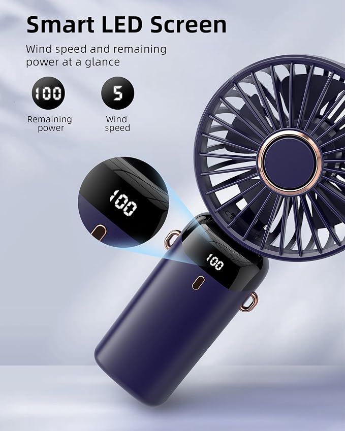 Koonie Portable Handheld Fan, Battery Operated Fan - Image 4