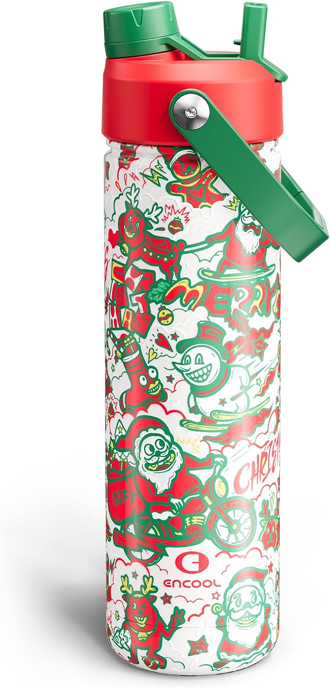 ENCOOL Christmas Insulated Water Bottle - Image 9
